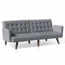 Divano Letto 192x75x76 cm in Tessuto Grigio