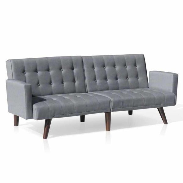 Schlafsofa 192 x 75 x 76 cm in grauem Stoff acquista