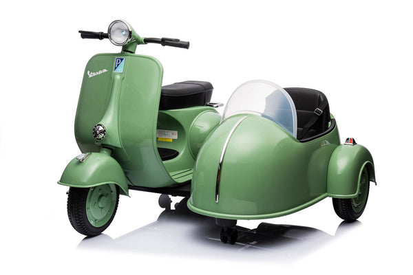 Moto Elettrica per Bambini Licenza Piaggio Vespa Sidecar 12V Verde prezzo