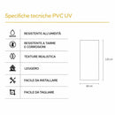 Set 6 Pannelli Decorativi Area 4,3 mq 120x60 cm Rivestimento Murale Effetto Marmo in PVC Bianco     