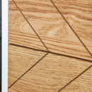 Comodino in Legno 2 Cassetti Stile Scandinavo Bianco e Legno 40x30x55,5 cm 