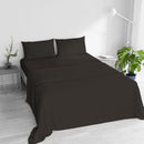 Set Lenzuola Sopra Sotto e 2 Federe Linea Water Washed Marrone