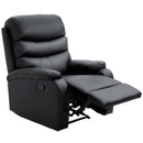 Poltrona Relax Reclinabile in Similpelle Nera 