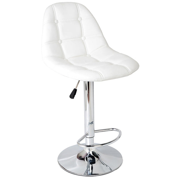 online Barhocker mit Drehsitz und Gasfeder aus weißem Kunstleder