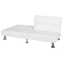 Divano Letto Prontoletto Alba Rivestimento in Similpelle Bianco