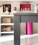 Tavolo Allungabile 130/210x80x76 cm in Legno Top in Melaminico Grigio Scuro