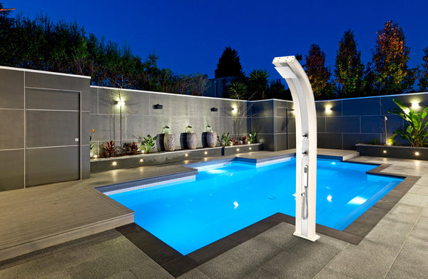 sconto Doccia da Esterno Giardino Miscelatore e Doccetta Mobile Arkema Dada Fascia Inox Cherry