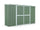 Gartenbox Haus aus Stahlblech Werkzeughalter 307x100x192 cm Enaudi Grün