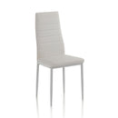Set 4 Sedie 41x39x95 cm in Similpelle Bianco