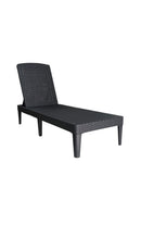 Lettino Prendisole da Giardino 187,5x58x29 cm con Cuscino in Resina Keter Jaipur Antracite Seconda Scelta