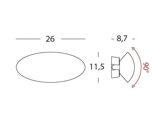 Applique da Esterno a LED 9W 4000K Sovil Marrone