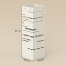 Portaombrelli Moderno 15,5x15,5x49 cm con Raccogligocce e Ganci in Metallo Beige      