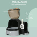 Lettiera per Gatti Chiusa con Coperchio Vassoio Estraibile e Paletta 52x60x42 cm Grigio Scuro  