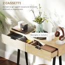 Consolle da Ingresso in Stile Nordico 100x30x80,5 cm in Legno e Acciaio Rovere 