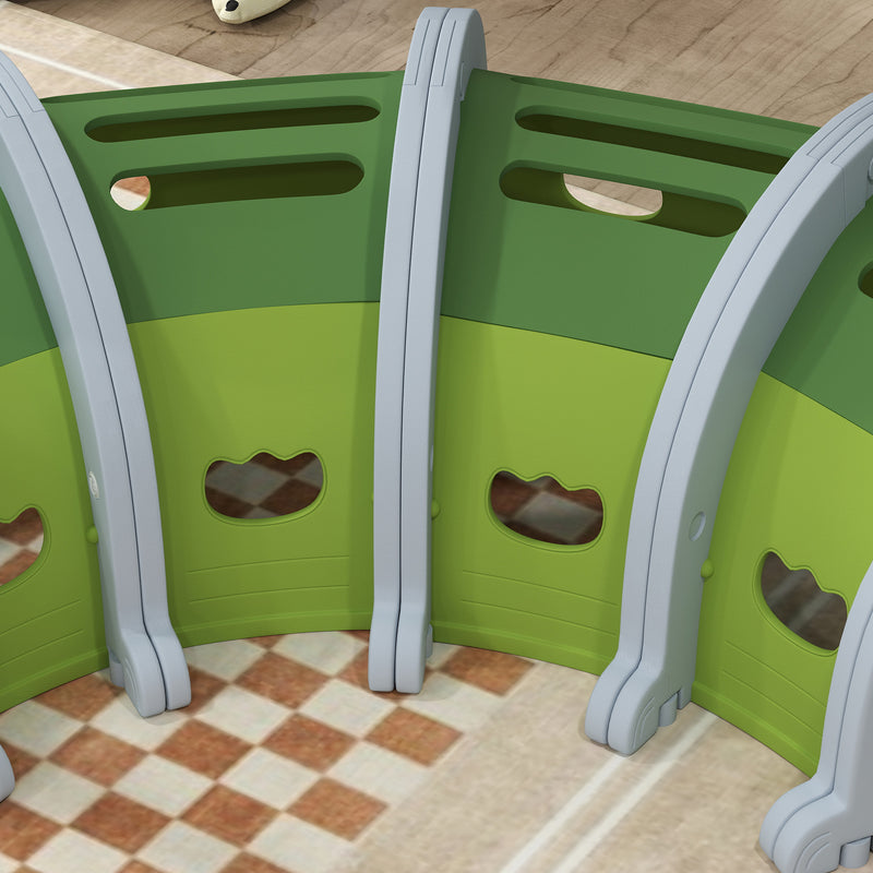 Tunnel per Bambini 3-6 Anni a Forma di Coccodrillo in Plastica Verde   