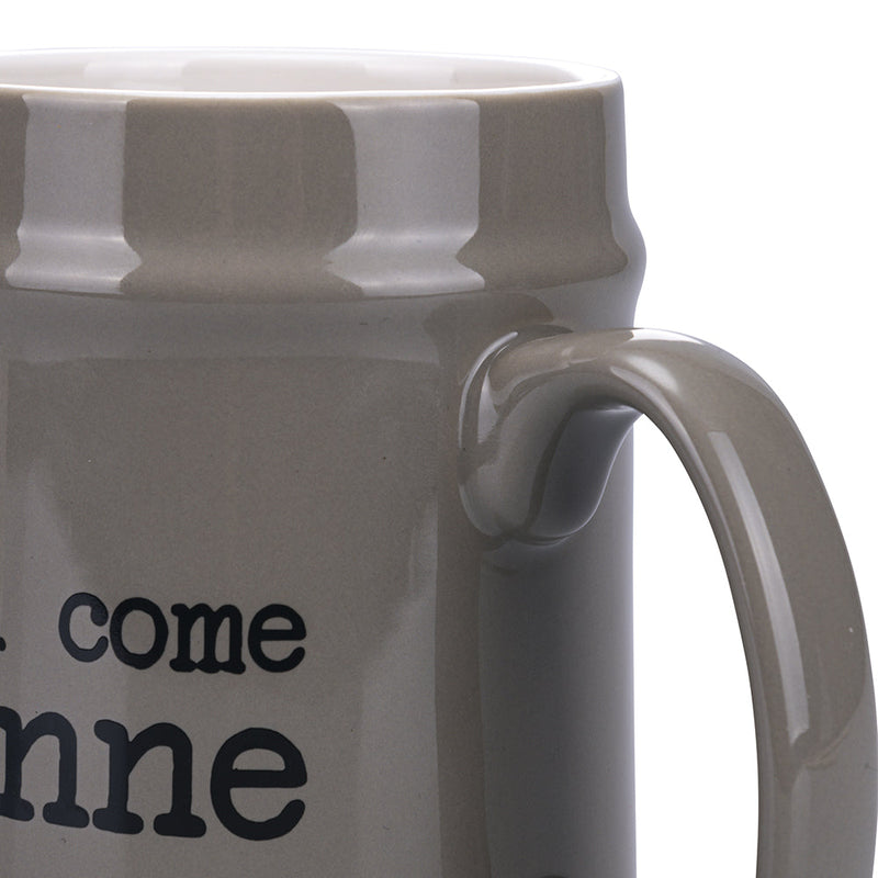 Boccale di Birra Ø8x13 cm in New Bone China VdE Tivoli 1996 Spqr grigio