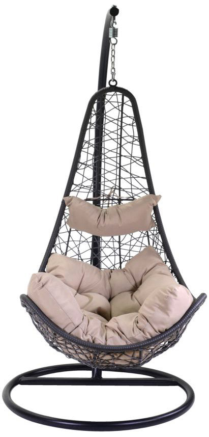 Garden Swing Hängematte aus Stahl und grauem Adami Polyrattan acquista