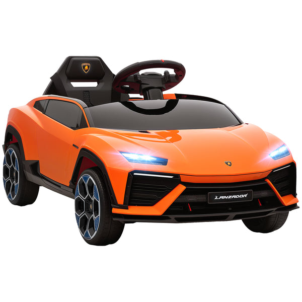 online Macchina Elettrica per Bambini 101.5x49x43 cm Licenza Lamborghini 12V con Luci LED Clacson e Telecomando Arancione