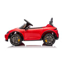 Macchina Elettrica per Bambini Porsche Taycan Turbo S 12V con Telecomando Bluetooth Luci LED e Tappetini Rosso