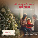 Albero di Natale Innevato 180 cm 910 Rami Effetto Neve con Pigne in Plastica e Metallo Verde  