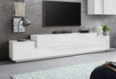 Mobile Tv 3 Ante a Ribalta 240x45x51,5 cm Coro Bianco Lucido/Bianco  