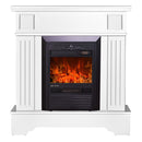 Camino Elettrico da Pavimento 109,2x103,4x30 cm Effetto Fiamma 2000W Marina Extra & Cristina Bianco