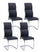Set 4 Sedie 44x58x104h cm Thelma Nero