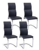 Set 4 Sedie 44x58x104h cm Thelma Nero 