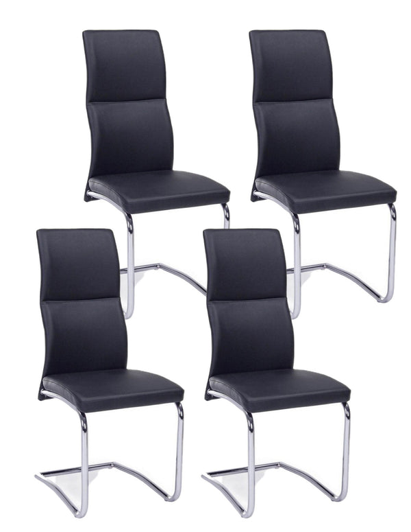 Set 4 Sedie 44x58x104h cm Thelma Nero prezzo