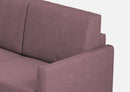 Divano 3 Posti 198x85x85 cm Karay in Tessuto Prugna