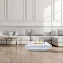 Camino a Bioetanolo da Pavimento 70x70x35 cm Panarea Bianco