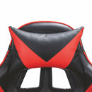 Sedia da Gaming 61x56x123 cm in Similpelle Nera e Rossa