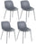 Set 4 Sedie 55x46xH79 cm in Polipropilene Eva Grigio Scuro