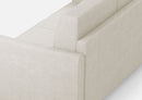 Divano 2 Posti 158x85x85 cm Karay in Tessuto Latte