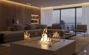 Bruciatore a Gas GPL da Incasso Effetto Camino 46x46x20 cm 9,7 kW in Acciaio Italkero Square
