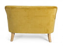 Divano 2 Posti 114x69x79 cm Orlins in Velluto Senape