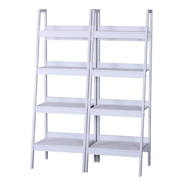 Leiter-Bücherregal aus weißem modularem Holz 52x45x148 cm sconto