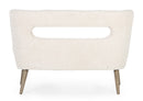 Divano 2 Posti 115x68x78 cm in Legno e Poliestere Effetto Lana Cortina