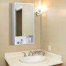 Specchio Armadietto da Bagno Pensile Bianco 50x90x12 cm 