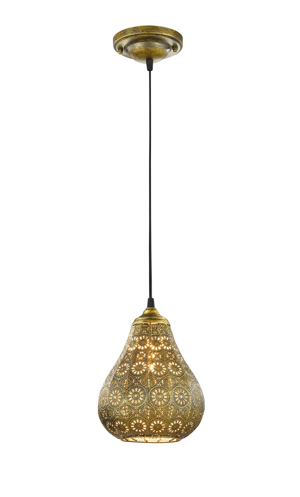 Innenpendelleuchte E14 aus gealtertem Messingmetall online