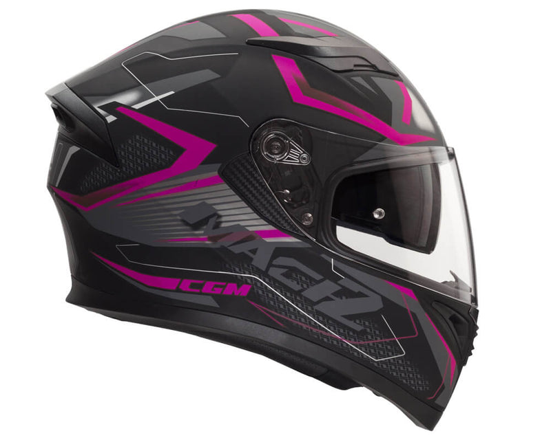 Casco Integrale per Scooter Visiera Lunga CGM Tampere Mach 2 316G Fucsia Fluo Opaco Varie Misure