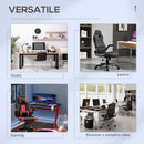 Sedia da Gaming Ergonomica 70,5x70x113-121 in Tessuto Grigio