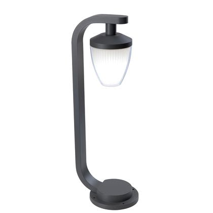 acquista Gartenmastlampe E27 40W aus grauem Sovil-Aluminium
