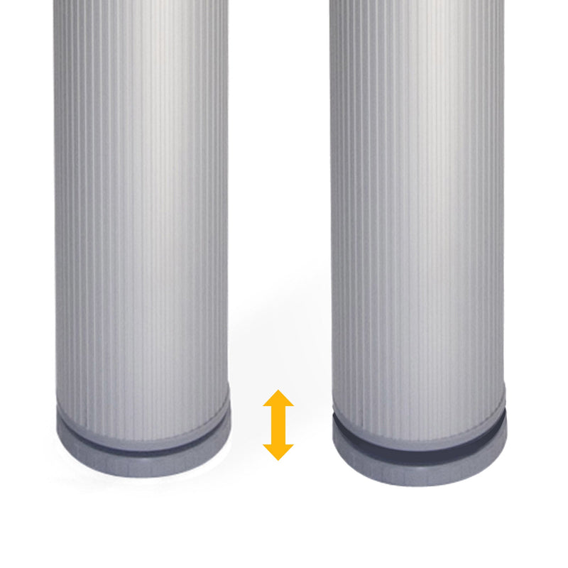 Gamba Regolabile per Tavolo Ø80 mm in Alluminio Anodizzato Opaco Alluminio Emuca