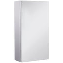 Specchiera Bagno 55x14x30 cm 1 Anta 2 Ripiani in Acciaio 