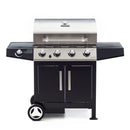 Barbecue a Gas GPL Pietra Lavica 4 Fuochi 14kW con Fornello Laterale Sochef Golosone 4