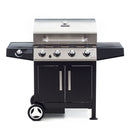 Barbecue a Gas GPL Pietra Lavica 4 Fuochi 14kW con Fornello Laterale Sochef Golosone 4