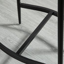 Set 2 Sgabelli da Bar in Stile Industriale 48,5x38,5x68,5 cm in Finta Pelle Nero e Marrone   