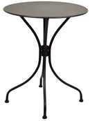 Tavolo da Giardino Rotondo in Metallo Old Noce