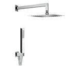 Kit Soffione Doccia Quadrato 25x25 cm in Acciaio Inox Rondò 25